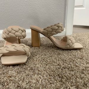 Brand new braided heels